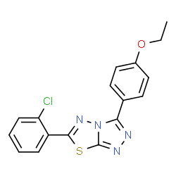 ChemSpider 2D Image | 6-(2-Chlorophenyl)-3-(4-ethoxyphenyl)[1,2,4]triazolo[3,4-b][1,3,4]thiadiazole | C17H13ClN4OS