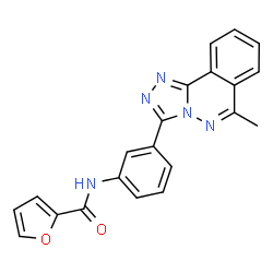 ChemSpider 2D Image | N-[3-(6-Methyl[1,2,4]triazolo[3,4-a]phthalazin-3-yl)phenyl]-2-furamide | C21H15N5O2