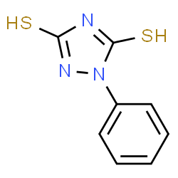 ChemSpider 2D Image | 1-Phenyl-1,2,4-triazolidine-3,5-dithione | C8H7N3S2