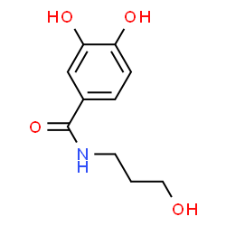 ChemSpider 2D Image | 3,4-Dihydroxy-N-(3-hydroxypropyl)benzamide | C10H13NO4