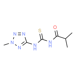 ChemSpider 2D Image | 2-Methyl-N-[(2-methyl-2H-tetrazol-5-yl)carbamothioyl]propanamide | C7H12N6OS