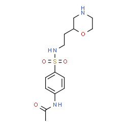 ChemSpider 2D Image | N-(4-{[2-(2-Morpholinyl)ethyl]sulfamoyl}phenyl)acetamide | C14H21N3O4S