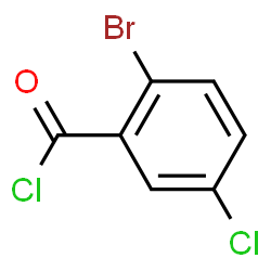 ChemSpider 2D Image | 2-Bromo-5-chlorobenzoyl chloride | C7H3BrCl2O