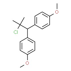 ChemSpider 2D Image | 1,1'-(2-Chloro-2-methyl-1,1-propanediyl)bis(4-methoxybenzene) | C18H21ClO2