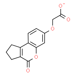 ChemSpider 2D Image | [(4-Oxo-1,2,3,4-tetrahydrocyclopenta[c]chromen-7-yl)oxy]acetate | C14H11O5