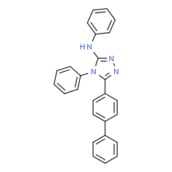 ChemSpider 2D Image | 5-(4-Biphenylyl)-N,4-diphenyl-4H-1,2,4-triazol-3-amine | C26H20N4