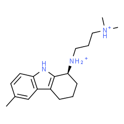 ChemSpider 2D Image | N,N-Dimethyl-N'-[(1S)-6-methyl-2,3,4,9-tetrahydro-1H-carbazol-1-yl]-1,3-propanediaminium | C18H29N3