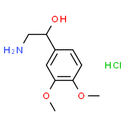 ChemSpider 2D Image | 2-Amino-1-(3,4-dimethoxy-phenyl)-ethanol HCl | C10H16ClNO3