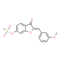 ChemSpider 2D Image | (2Z)-2-(3-Methoxybenzylidene)-3-oxo-2,3-dihydro-1-benzofuran-6-yl methanesulfonate | C17H14O6S