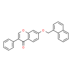 ChemSpider 2D Image | 7-(1-Naphthylmethoxy)-3-phenyl-4H-chromen-4-one | C26H18O3