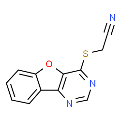 ChemSpider 2D Image | ([1]Benzofuro[3,2-d]pyrimidin-4-ylsulfanyl)acetonitrile | C12H7N3OS