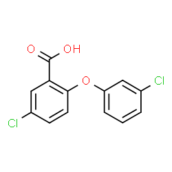ChemSpider 2D Image | 5-Chloro-2-(3-chlorophenoxy)benzoic acid | C13H8Cl2O3