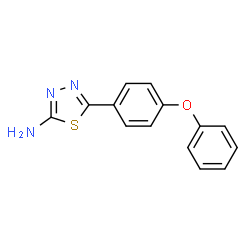 ChemSpider 2D Image | 5-(4-Phenoxyphenyl)-1,3,4-thiadiazol-2-amine | C14H11N3OS