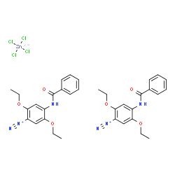 ChemSpider 2D Image | Bis[4-(benzoylamino)-2,5-diethoxybenzenediazonium] tetrachlorozincate(2-) | C34H36Cl4N6O6Zn