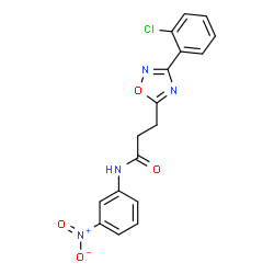 ChemSpider 2D Image | 3-[3-(2-Chlorophenyl)-1,2,4-oxadiazol-5-yl]-N-(3-nitrophenyl)propanamide | C17H13ClN4O4