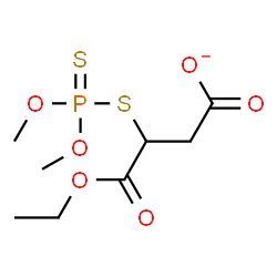 ChemSpider 2D Image | 3-[(Dimethoxyphosphorothioyl)sulfanyl]-4-ethoxy-4-oxobutanoate | C8H14O6PS2