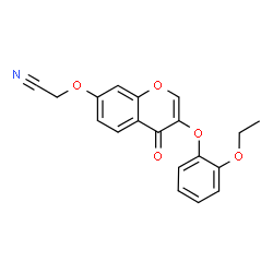 ChemSpider 2D Image | {[3-(2-Ethoxyphenoxy)-4-oxo-4H-chromen-7-yl]oxy}acetonitrile | C19H15NO5