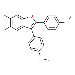 ChemSpider 2D Image | 2,3-Bis(4-methoxyphenyl)-5,6-dimethyl-1-benzofuran | C24H22O3
