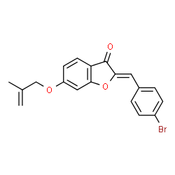ChemSpider 2D Image | (2Z)-2-(4-Bromobenzylidene)-6-[(2-methyl-2-propen-1-yl)oxy]-1-benzofuran-3(2H)-one | C19H15BrO3