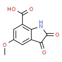ChemSpider 2D Image | 5-Methoxy-2,3-dioxo-7-indolinecarboxylic acid | C10H7NO5