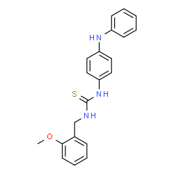 ChemSpider 2D Image | 1-(4-Anilinophenyl)-3-(2-methoxybenzyl)thiourea | C21H21N3OS