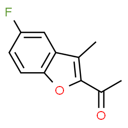ChemSpider 2D Image | 1-(5-Fluoro-3-methyl-1-benzofuran-2-yl)ethanone | C11H9FO2