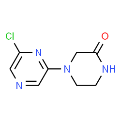 ChemSpider 2D Image | 4-(6-Chloro-2-pyrazinyl)-2-piperazinone | C8H9ClN4O