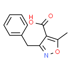 ChemSpider 2D Image | 3-Benzyl-5-methyl-1,2-oxazole-4-carboxylic acid | C12H11NO3