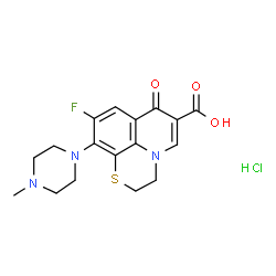 ChemSpider 2D Image | Rufloxacin Hydrochloride | C17H19ClFN3O3S