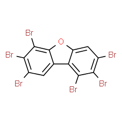 ChemSpider 2D Image | 1,2,3,6,7,8-Hexabromodibenzofuran | C12H2Br6O