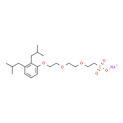 ChemSpider 2D Image | Sodium 2-{2-[2-(2,3-diisobutylphenoxy)ethoxy]ethoxy}ethanesulfonate | C20H33NaO6S