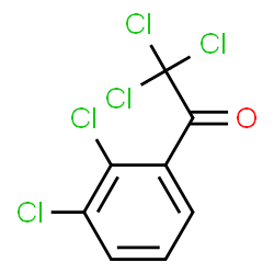 ChemSpider 2D Image | 2,2,2-Trichloro-1-(2,3-dichlorophenyl)ethanone | C8H3Cl5O