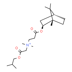 ChemSpider 2D Image | N-(2-Isobutoxy-2-oxoethyl)-N,N-dimethyl-3-oxo-3-{[(1S,2S,4R)-1,7,7-trimethylbicyclo[2.2.1]hept-2-yl]oxy}-1-propanaminium | C21H38NO4