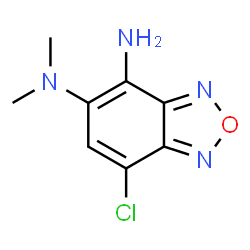 ChemSpider 2D Image | 7-Chloro-N~5~,N~5~-dimethyl-2,1,3-benzoxadiazole-4,5-diamine | C8H9ClN4O