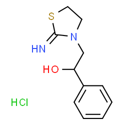 ChemSpider 2D Image | 2-Imino-α-phenyl-3-thiazolidineethanol hydrochloride | C11H15ClN2OS