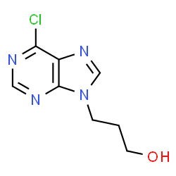 ChemSpider 2D Image | 3-(6-Chloro-9H-purin-9-yl)-1-propanol | C8H9ClN4O