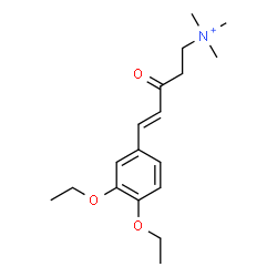 ChemSpider 2D Image | (4E)-5-(3,4-Diethoxyphenyl)-N,N,N-trimethyl-3-oxo-4-penten-1-aminium | C18H28NO3