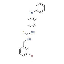 ChemSpider 2D Image | 1-(4-Anilinophenyl)-3-(3-methoxybenzyl)thiourea | C21H21N3OS