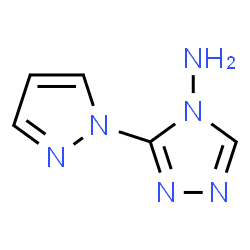 ChemSpider 2D Image | [1,2,4]Triazole, 4-amino-3-(pyrazol-1-yl)- | C5H6N6