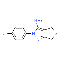 ChemSpider 2D Image | 2-(4-Chlorophenyl)-2,6-dihydro-4H-thieno[3,4-c]pyrazol-3-amine | C11H10ClN3S