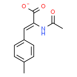 ChemSpider 2D Image | (2Z)-2-Acetamido-3-(4-methylphenyl)acrylate | C12H12NO3