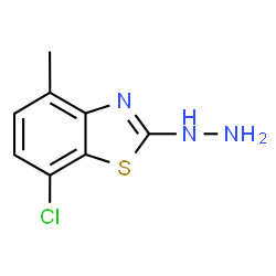 ChemSpider 2D Image | 7-Chloro-2-hydrazinyl-4-methylbenzothiazole | C8H8ClN3S