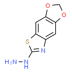 ChemSpider 2D Image | 6-Hydrazino[1,3]dioxolo[4,5-f][1,3]benzothiazole | C8H7N3O2S