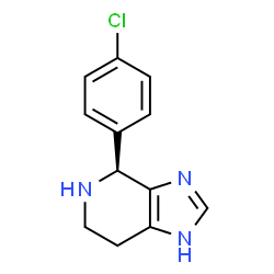 ChemSpider 2D Image | (4S)-4-(4-Chlorophenyl)-4,5,6,7-tetrahydro-1H-imidazo[4,5-c]pyridine | C12H12ClN3