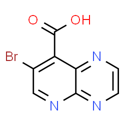 ChemSpider 2D Image | 7-Bromopyrido[2,3-b]pyrazine-8-carboxylic acid | C8H4BrN3O2