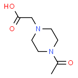 ChemSpider 2D Image | 4-Acetyl-1-piperazineacetic acid | C8H14N2O3