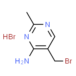 ChemSpider 2D Image | 5-(Bromomethyl)-2-methyl-4-pyrimidinamine hydrobromide (1:1) | C6H9Br2N3
