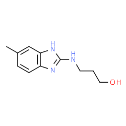 ChemSpider 2D Image | 3-(5-Methyl-1H-benzoimidazol-2-ylamino)propan-1-ol | C11H15N3O