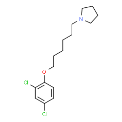 ChemSpider 2D Image | 1-[6-(2,4-Dichlorophenoxy)hexyl]pyrrolidine | C16H23Cl2NO
