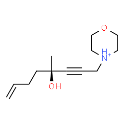 ChemSpider 2D Image | 4-[(4R)-4-Hydroxy-4-methyl-7-octen-2-yn-1-yl]morpholin-4-ium | C13H22NO2